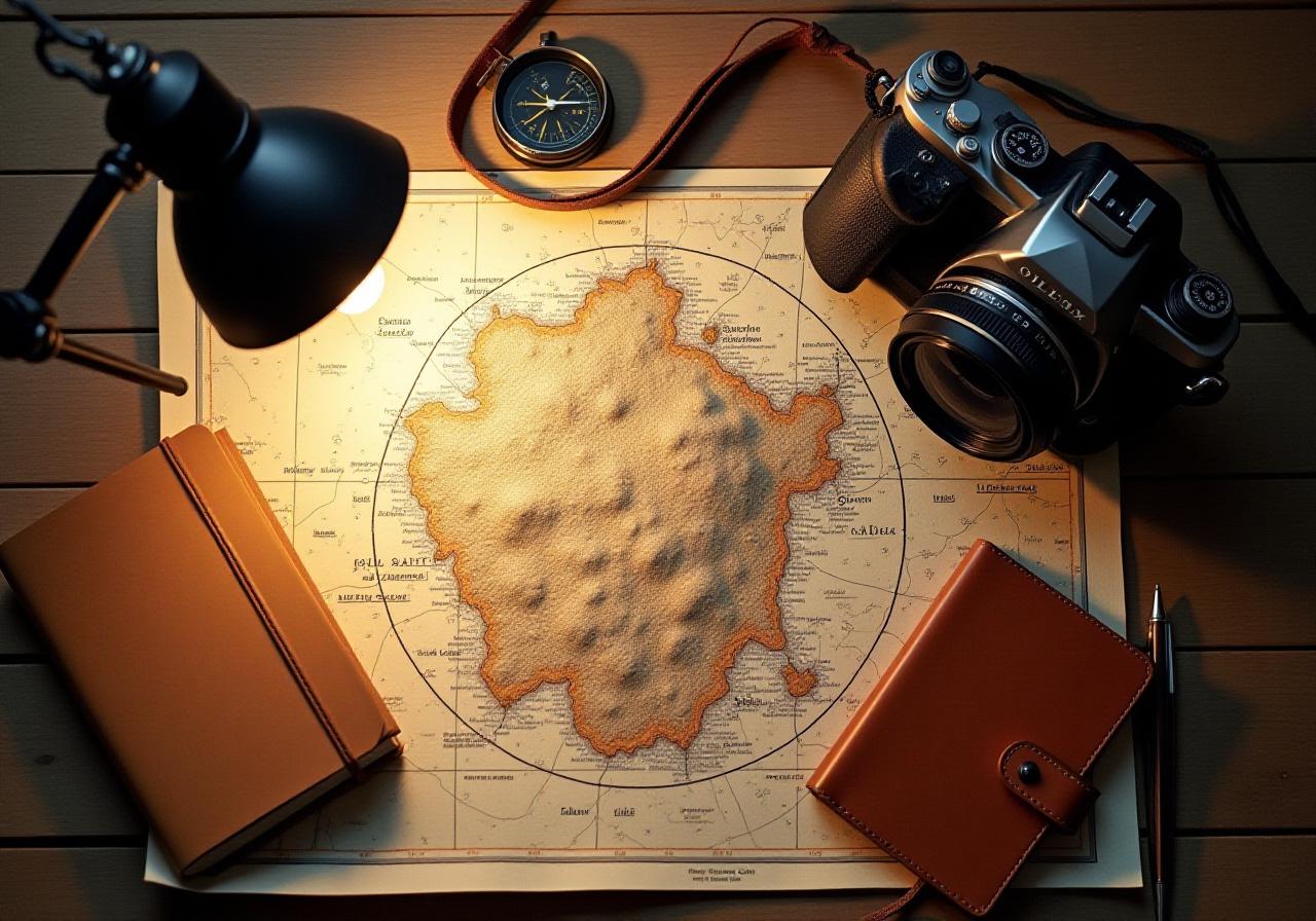 Detailed itinerary maps and camera gear